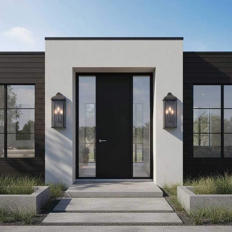 Artcraft Madrid - Outdoor Wall Sconce - Clear Glass Shade