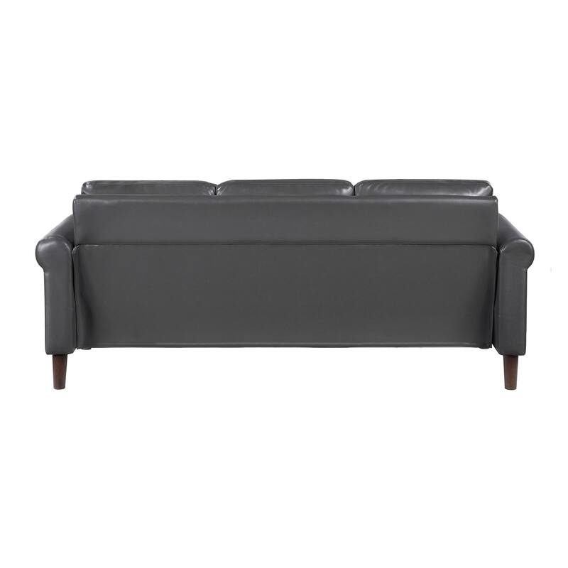 Fremont & Park Frances Faux Leather 3-Piece Living Room Set - Brown Finish Feet