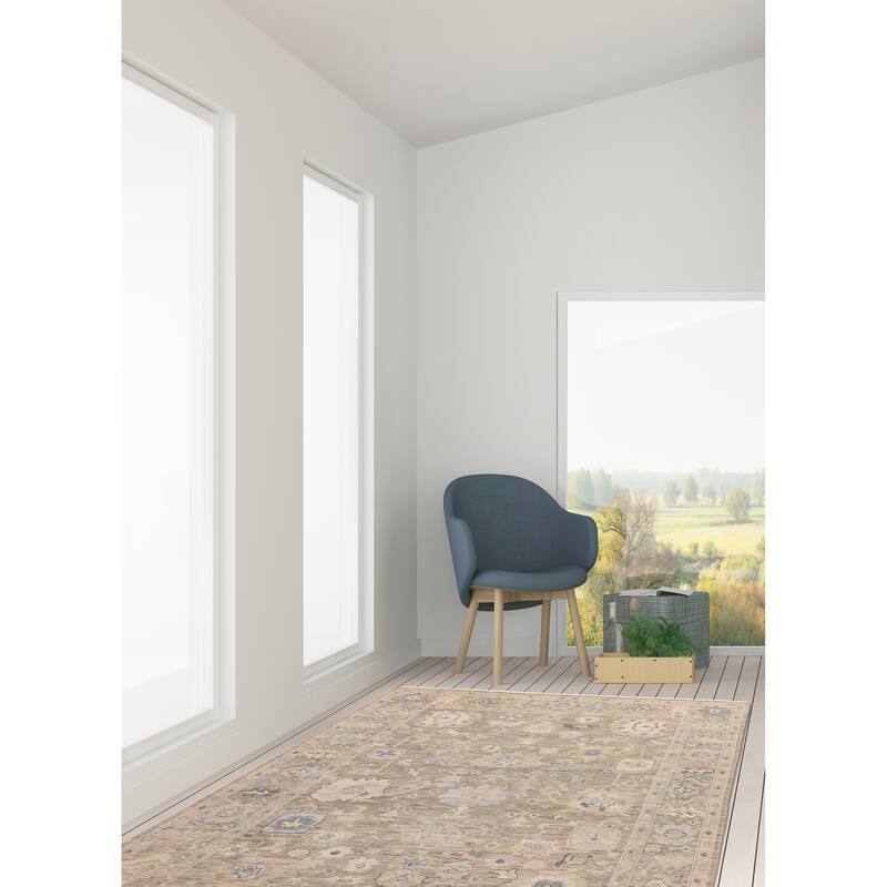 ECARPETGALLERY Hand-knotted Modern Oushak Grey Wool Rug - 7'11 x 10'3