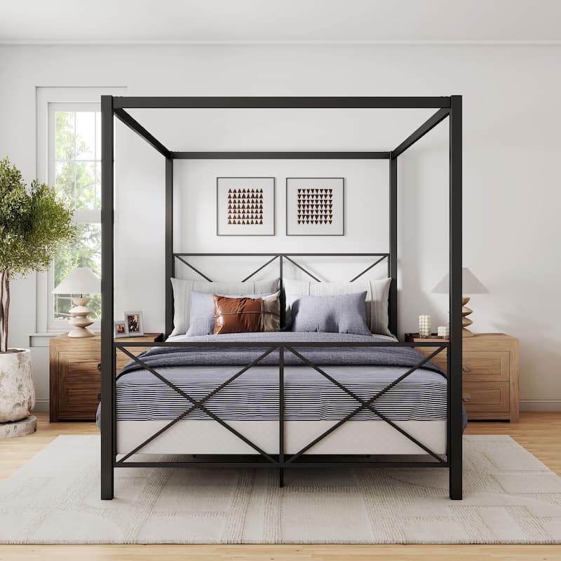 Furniture of America Rosemarie Canopy Metal Bed