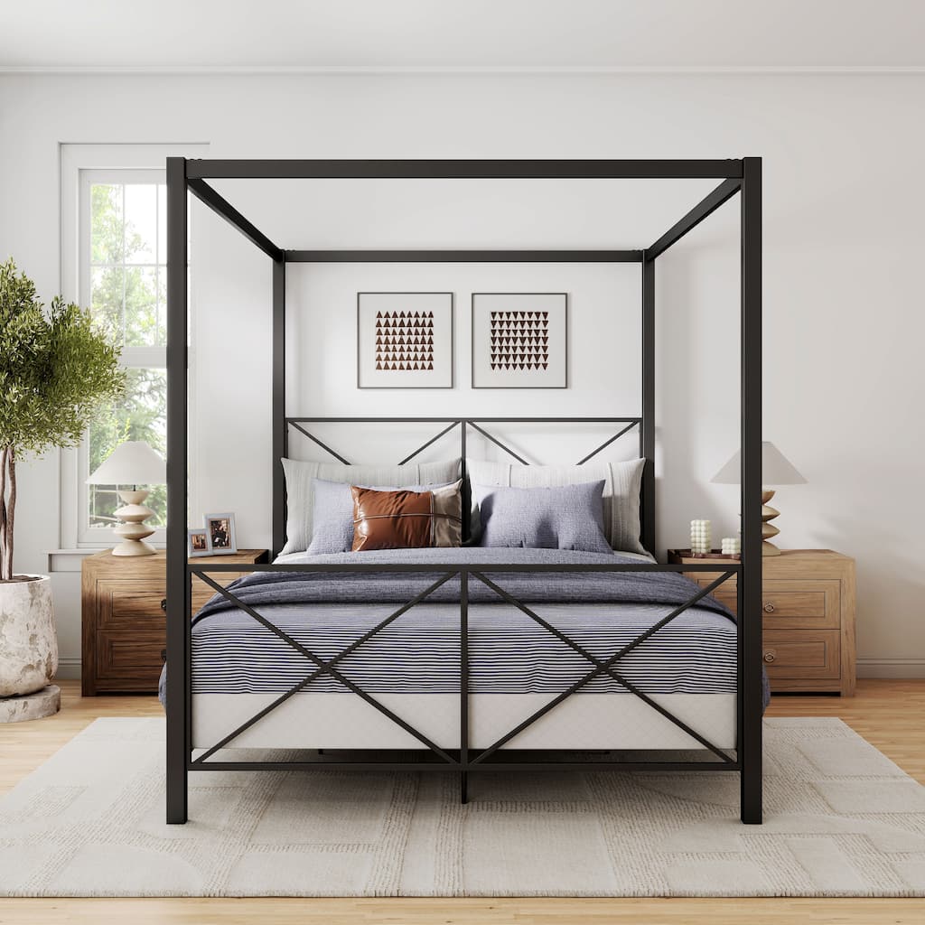 Furniture of America Rosemarie Canopy Metal Bed
