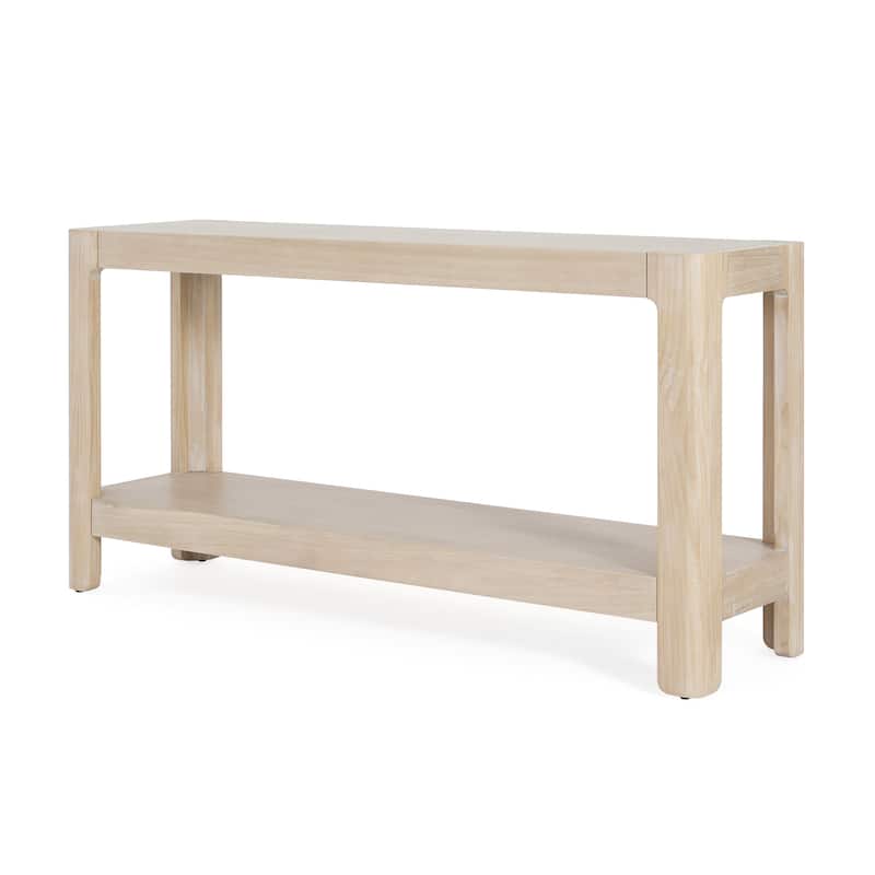 Mirod Modern Farmhouse Console Table,Elegant Minimalist Design with Premium Wood Veneer and Rounded Corners