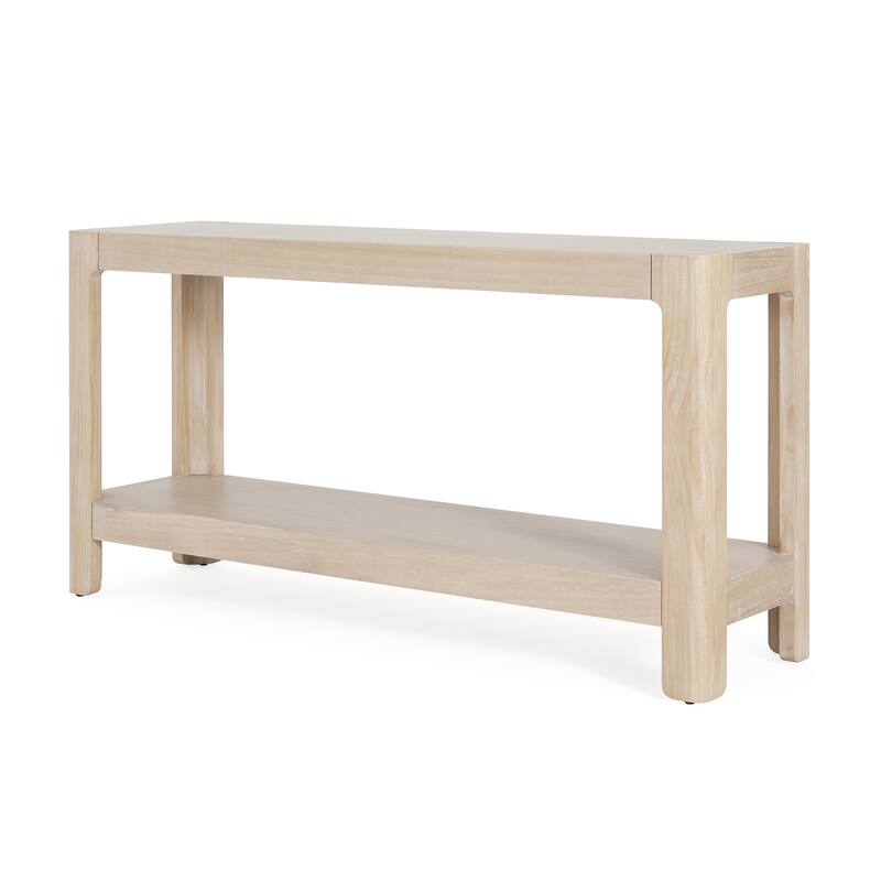 Modern Farmhouse Console Table,Elegant Minimalist Design with Premium Wood Veneer and Rounded Corners