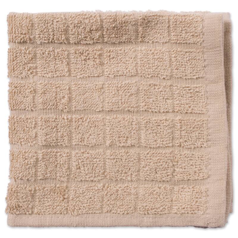 DII Solid Windowpane Terry Dishcloth Set of 6