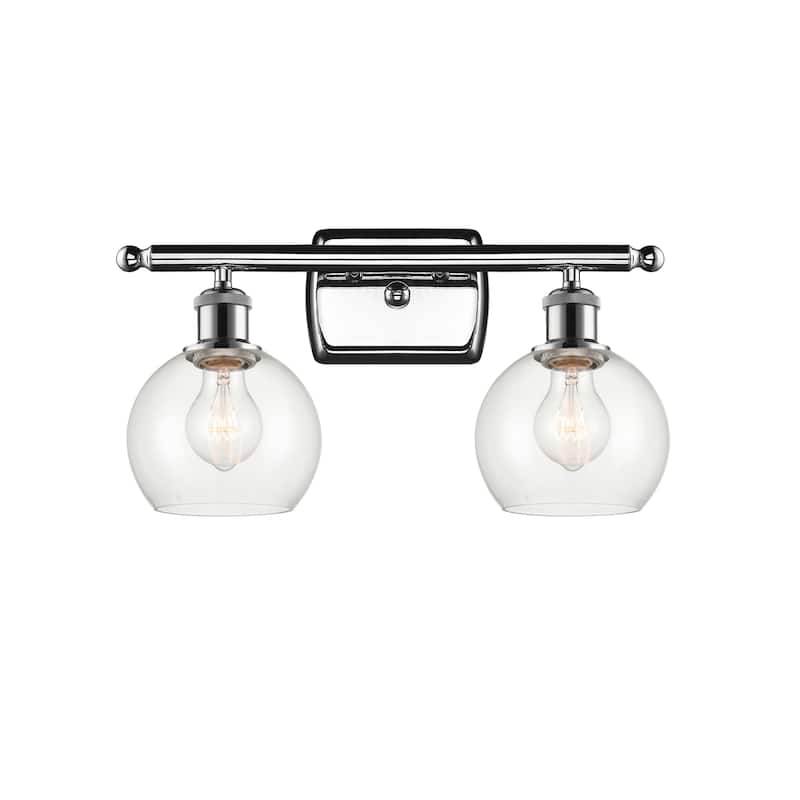 Innovations Lighting 516-2W-9-16 Athens Vanity Athens 2 Light 16" Wide - Polished Chrome / Clear