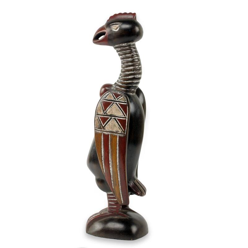 Handmade Senufo Kalaho Bird Wood sculpture (Ghana) - 40 x 17 x 13