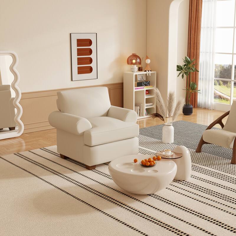 Modern Style Single Sofa Fabric Oversized Armchair for Living Room