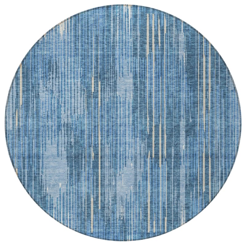 HomeRoots Striped Transitional Rectangle Outdoor Rug