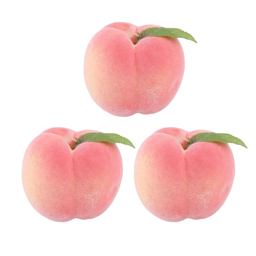 New Music Box Fake Peach Ornaments for Fruit Lover Decoration Gift 