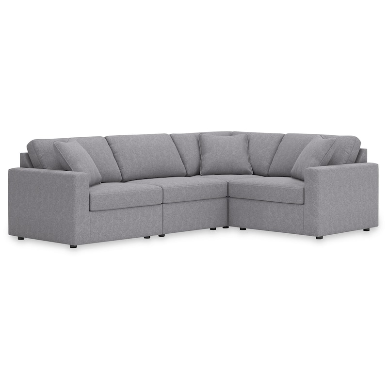 Signature Design by Ashley Modmax 4-Piece Sectional - 107" W x 75" D x 36" H - Gray