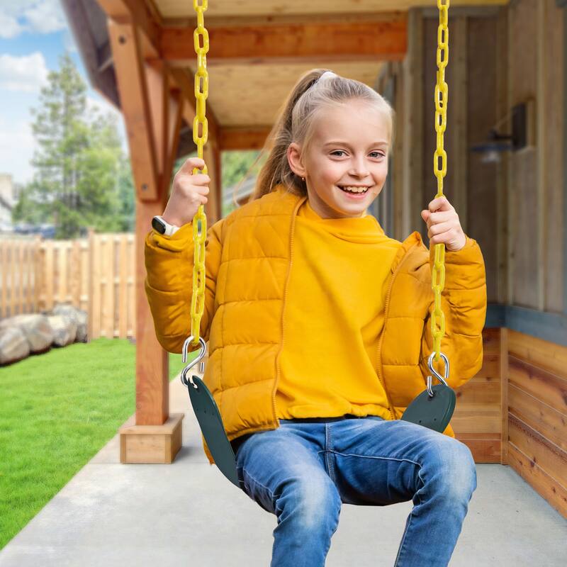 Sorbus Swing Seat, 68inch Rust-Resistant Chain, Support 220lb for Kids Outdoor Play (Set of 1 and Set of 2)