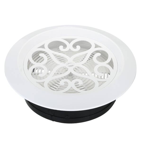 8" Round Air Vent Adjustable Grill Cover Louver Soffit Vent w Screen