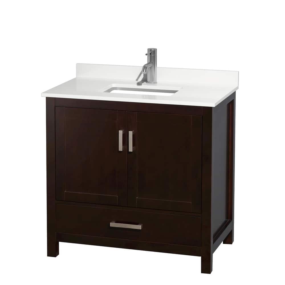 Sheffield 36-inch Single Vanity, Single Hole Quartz Top