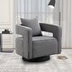 preview thumbnail 32 of 42, Accent Open Back Chair Modern Comfy Sofa Chair With Base, Club Chair Leisure Arm Chair For Lounge