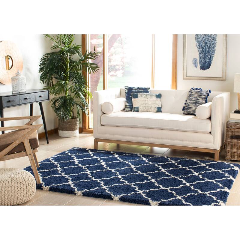 SAFAVIEH Hudson Shag Vitchka Glam Trellis 2-inch Area Rug