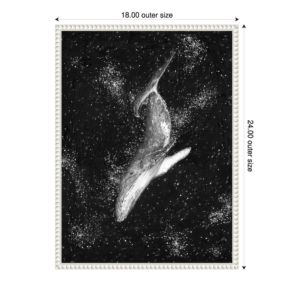 Magic Ocean Whale Large by Ec Mazur Framed Canvas Wall Art