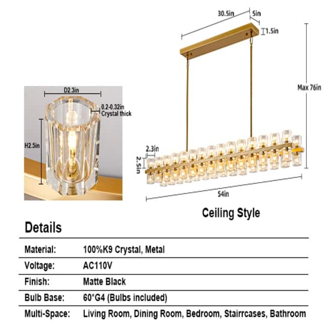 KAYLA Wagon Wheel Chandelier With Crystal Shade
