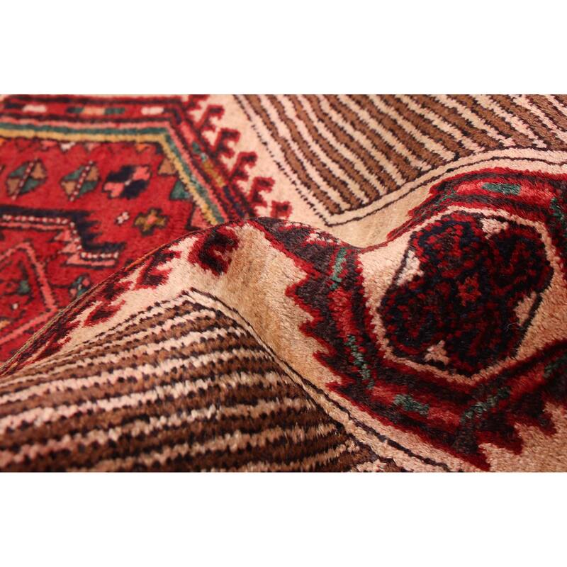 ECARPETGALLERY Hand-knotted Konya Anatolian Beige, Red Wool Rug - 3'2 x 11'5