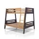 preview thumbnail 6 of 5, Furniture of America Elbrook Modern Grey Mauve Solid Wood Twin over Full Bunk Bed