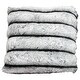 preview thumbnail 1 of 2, Chinchilla Stripped Faux Fur Throw Pillow, 20x20 Inches - 20 x 20 Inches Light Grey