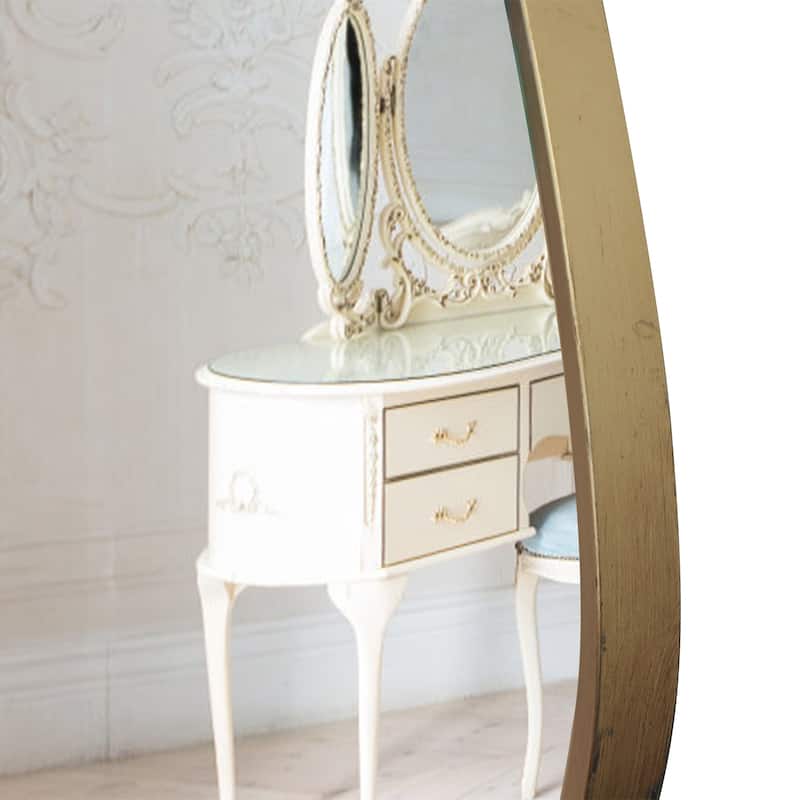 43x24 Inch Ornate Arch Wall Mirror Metal Framed Mirror