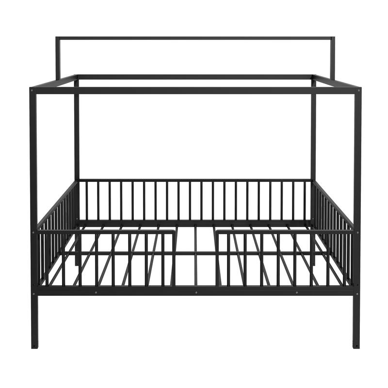 3-in-1 Convertible Montessori Metal Floor Bed by Harper&Bright Designs