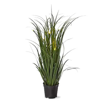 Potted Grass With Light-Up Led's