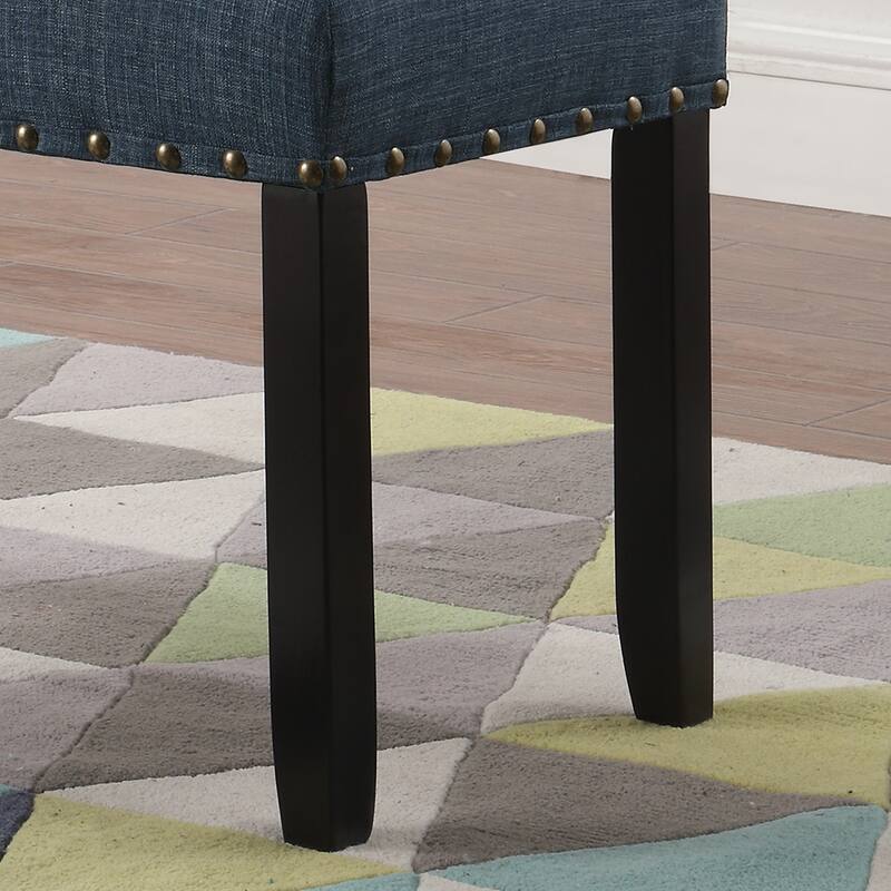 Dining Bench Corridor Bench Leisure Bench with Nailhead Trim, Upholstered Seat Decorative Bench with Solid Wood Legs