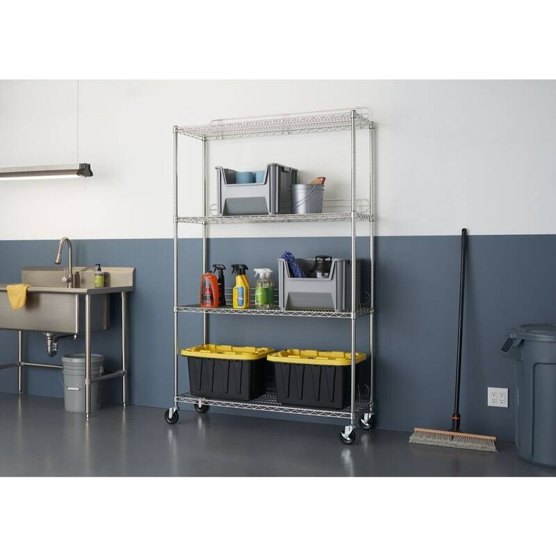 TRINITY EcoStorage® 4Tier 48x18x72 Commercial Wire Shelving w