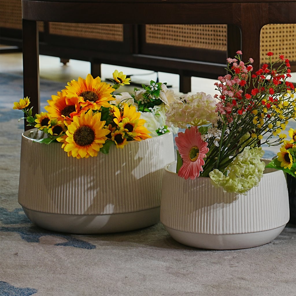 Modern Ceramic Flowerpot (Set of 2)