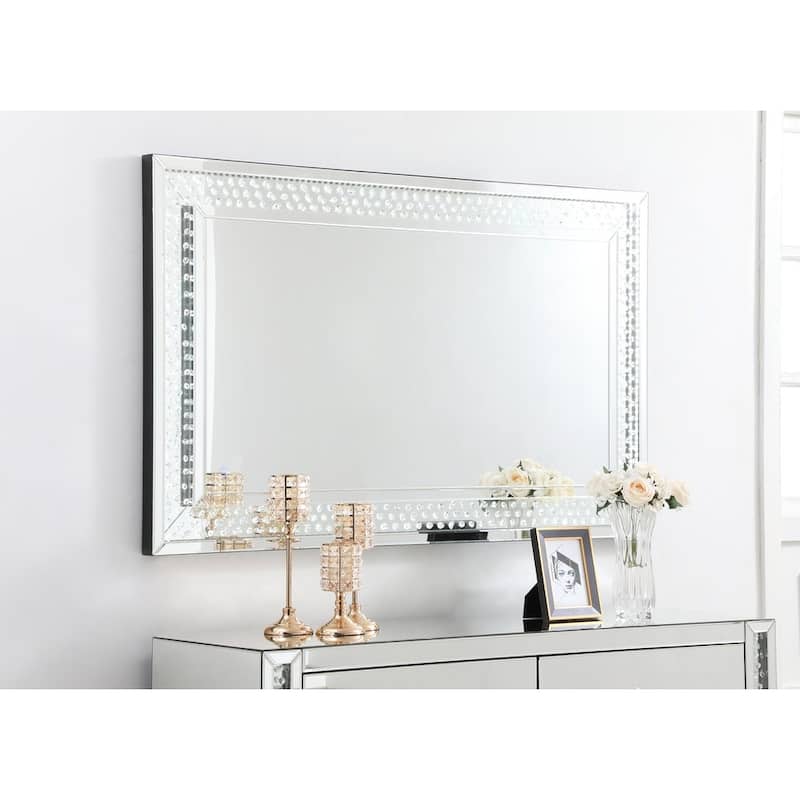 River LED Crystal Mirror - Clear