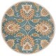 preview thumbnail 7 of 7, SAFAVIEH Handmade Heritage Bertine Traditional Wool Rug 6' Round - Blue/Yellow - Round