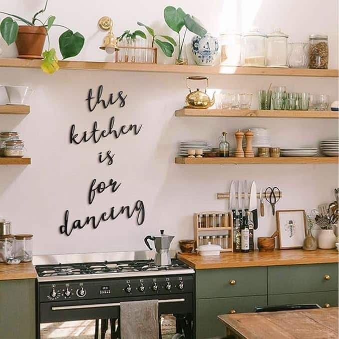 This Kitchen Is For Dancing Metal Wall Art - 5-Pieces Kitchen Decor