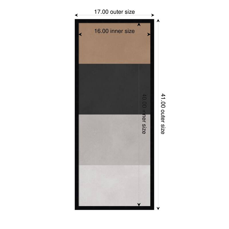 Amanti Art Framed Fabric Pinboard Black and Brown Blocks by Vitor Costa Printed Bulletin Board - Board Size 16 x 40