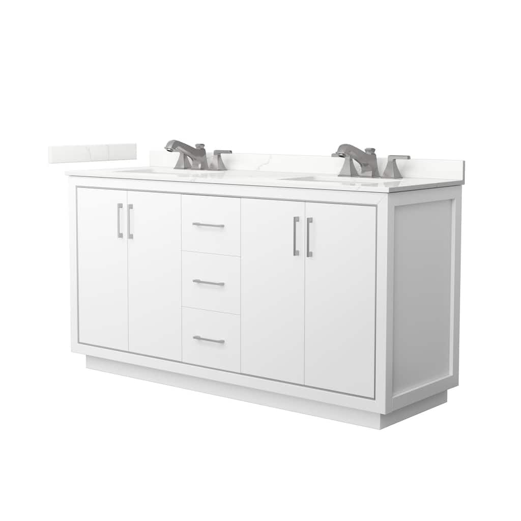 Wyndham Collection WCF111166D-QTZ-US3MXX Icon 66" Free Standing Double