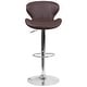 preview thumbnail 32 of 100, Contemporary Vinyl/Chrome Adjustable Curved Back Barstool - 19.25"W x 19"D x 33.75" - 42.25"H