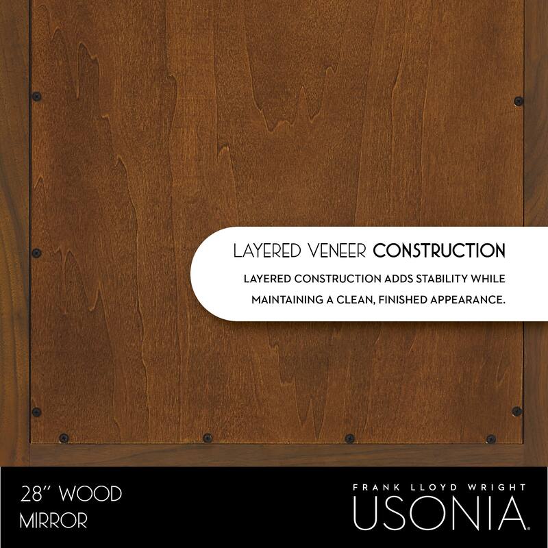 Frank Lloyd Wright USONIA® Harmony 28-inch Wood Mirror