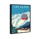 preview thumbnail 3 of 27, Oliver Gal 'Les Alpes Travel Poster' Blue Wall Art Canvas Print