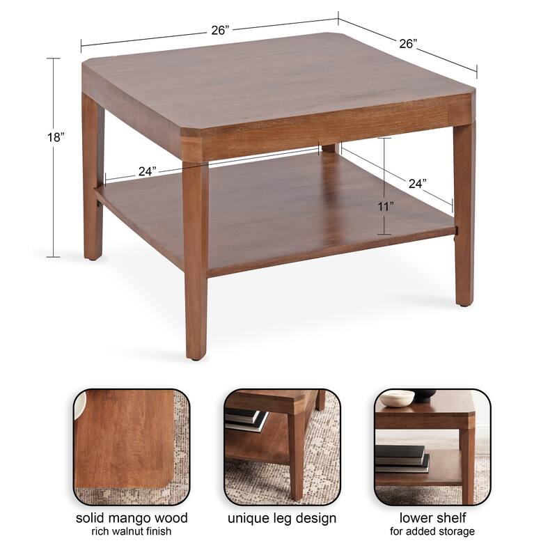 Kate and Laurel Talcott Square Coffee Table
