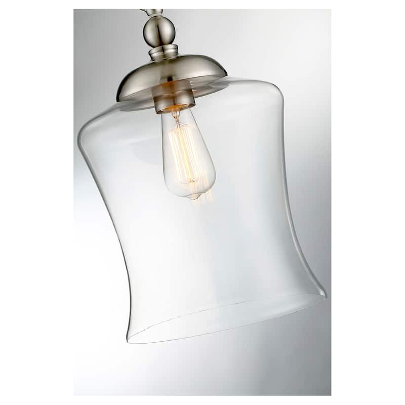 Meridian M70019 Single Light Natural Metal Pendant
