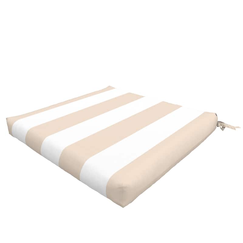 Island Retreat All-Weather Outdoor Striped Seat Cushion (Set of 2)