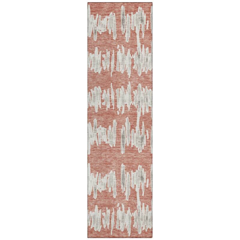 Machine Washable Indoor/ Outdoor Chantille Abstract Contemporary Rug