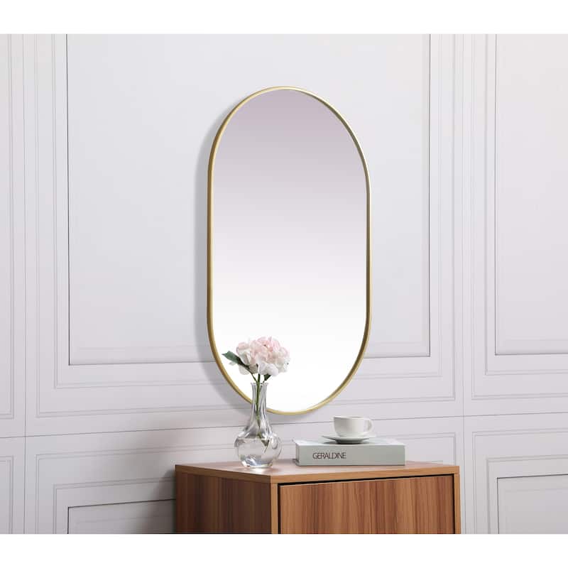 Elegant Lighting MR2A3048 Asha 30" W x 48" H Oval Framed Bathroom