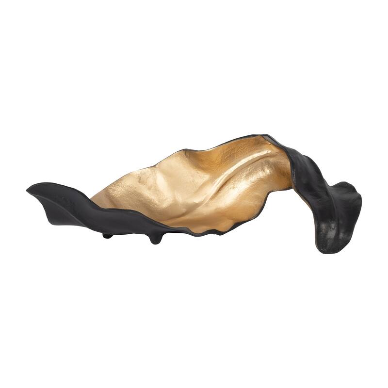 Metal Sculpture Abstract Glam Design and Textured Organic Silhouette