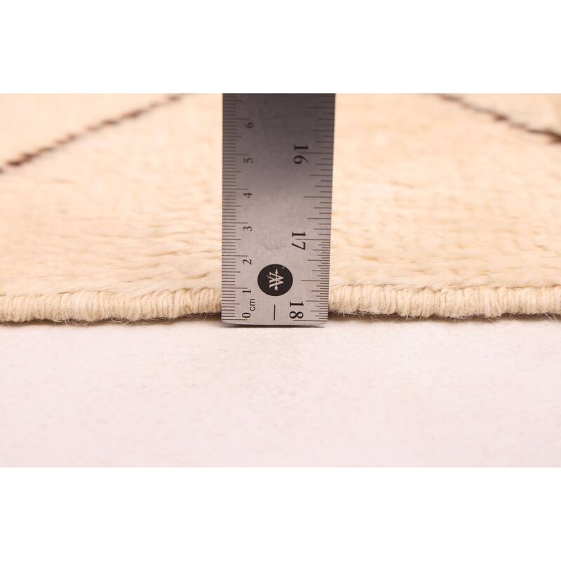 ECARPETGALLERY Hand-knotted Pak Finest Marrakesh Cream Wool Rug - 6'11 x 9'6