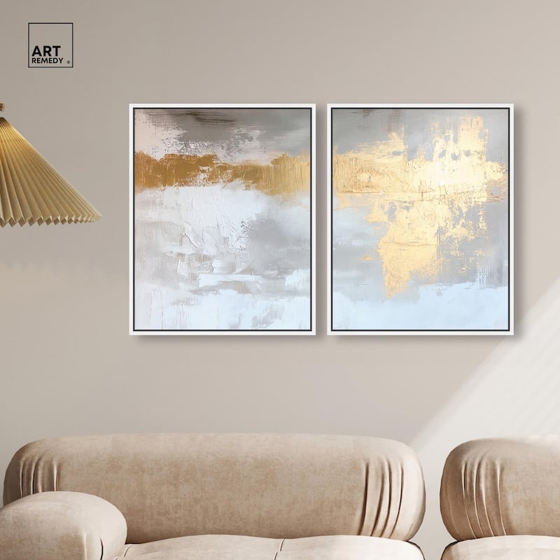 Golden Glaze I Canvas Set of 2 by Art Remedy