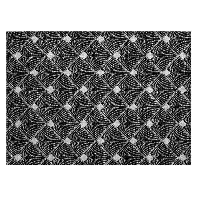 Machine Washable Indoor/ Outdoor Chantille Modern Shells Rug