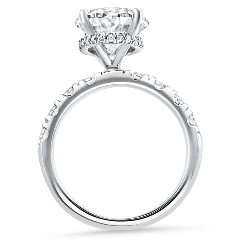 Certified 5.28Ct Oval Diamond Side Halo Engagement Ring White Gold Lab Grown