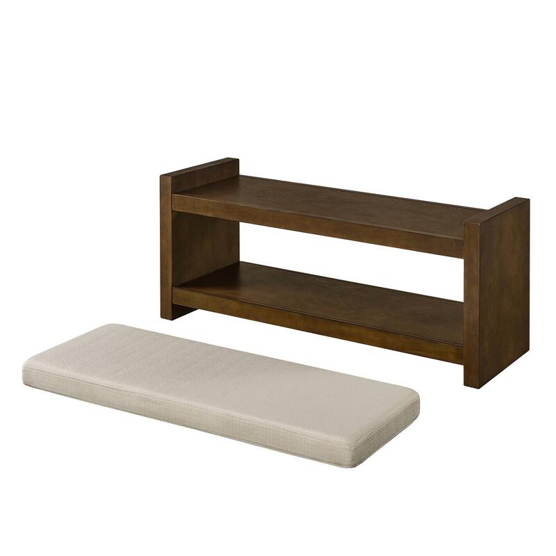 40/47 Inch Storage Bench End Bed Bench with Shoe Rack