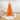 Pre-Lit Medium Artificial Pine Christmas Tree - 3' - Orange - Clear Lights